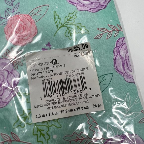 Martha Stewart Coordinating AquaPlates and Napkin Set - Picture 2 of 4